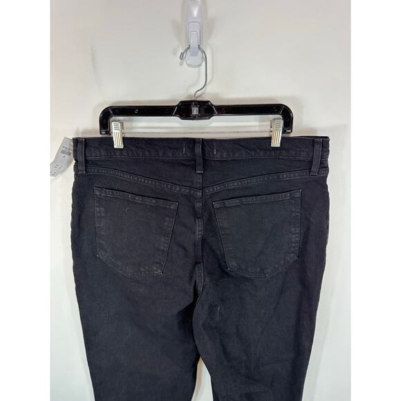 Abercrombie & Fitch 90s Straight Ultra High Rise Jeans Black Size 33 16R NEW - Picture 13 of 14